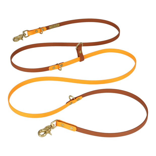 CONVERTIBLE  BRASS LEASH - 2 COLORS