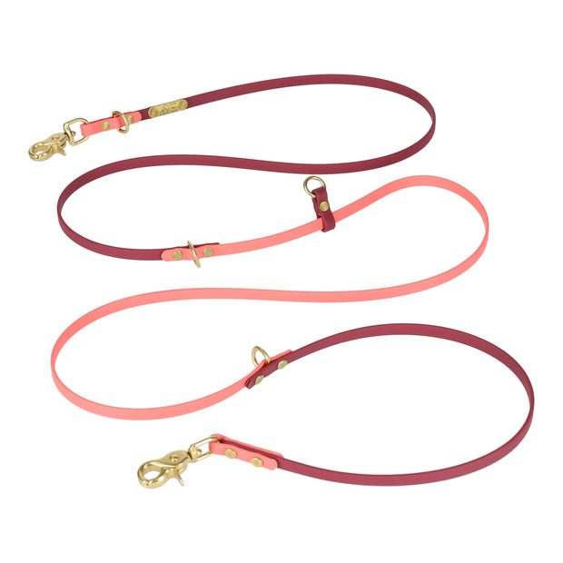 CONVERTIBLE  BRASS LEASH - 2 COLORS